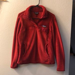 Pinky/red Patagonia pullover, worn once.